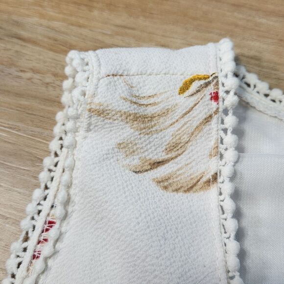 🔹️Umgee Cream Floral Print Boho Sleeveless Dress Small - Picture 7 of 12